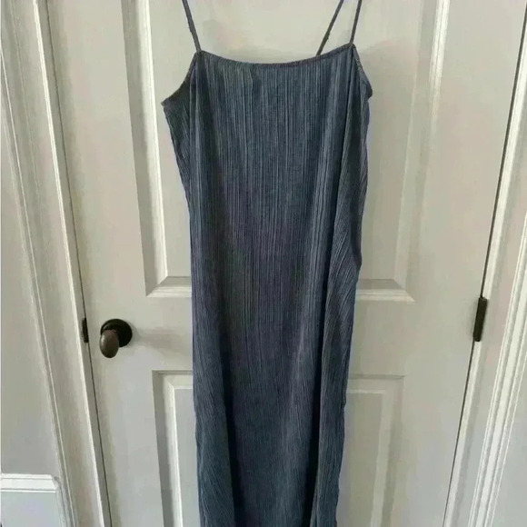 NEW Madewell The Goldie Dress in Plissé ~ Teapot Blue ~ 8 ~ NWT! - Picture 5 of 10